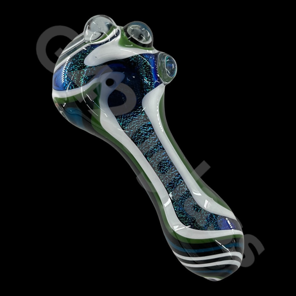 SP025   G420glass 4 Inch Cosmic Journey Dichroic Hand Pipe  | Color Varies