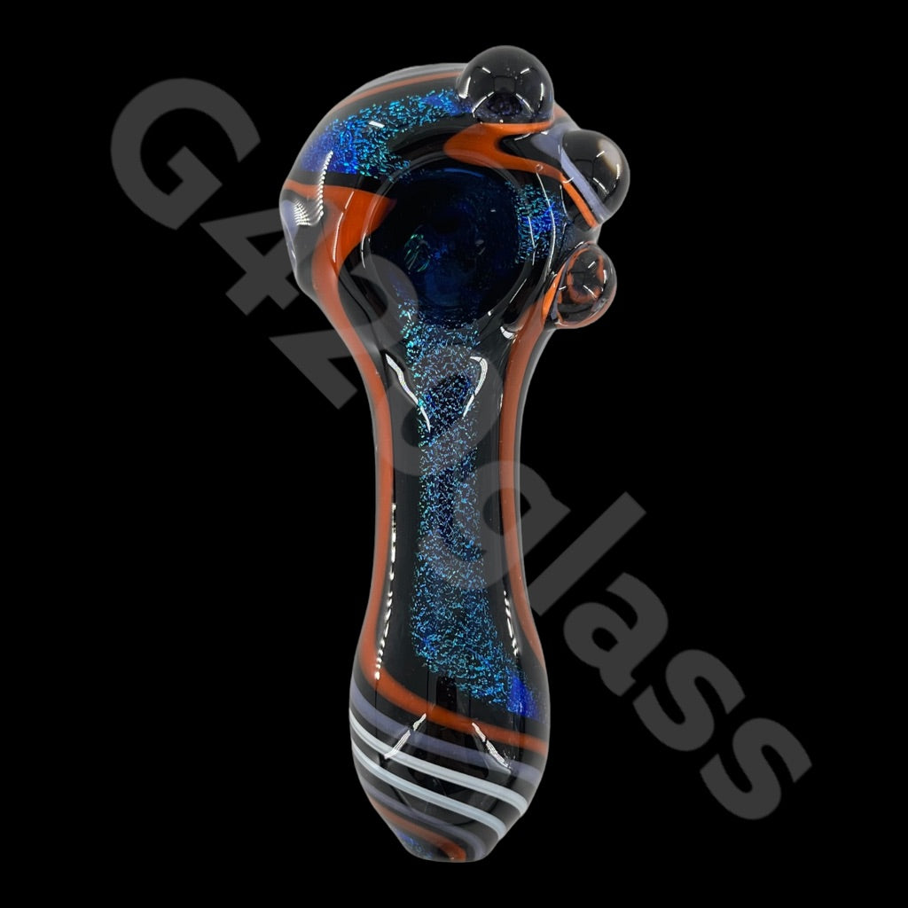 SP025   G420glass 4 Inch Cosmic Journey Dichroic Hand Pipe  | Color Varies