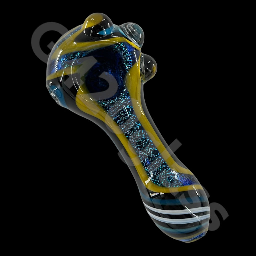 SP025   G420glass 4 Inch Cosmic Journey Dichroic Hand Pipe  | Color Varies