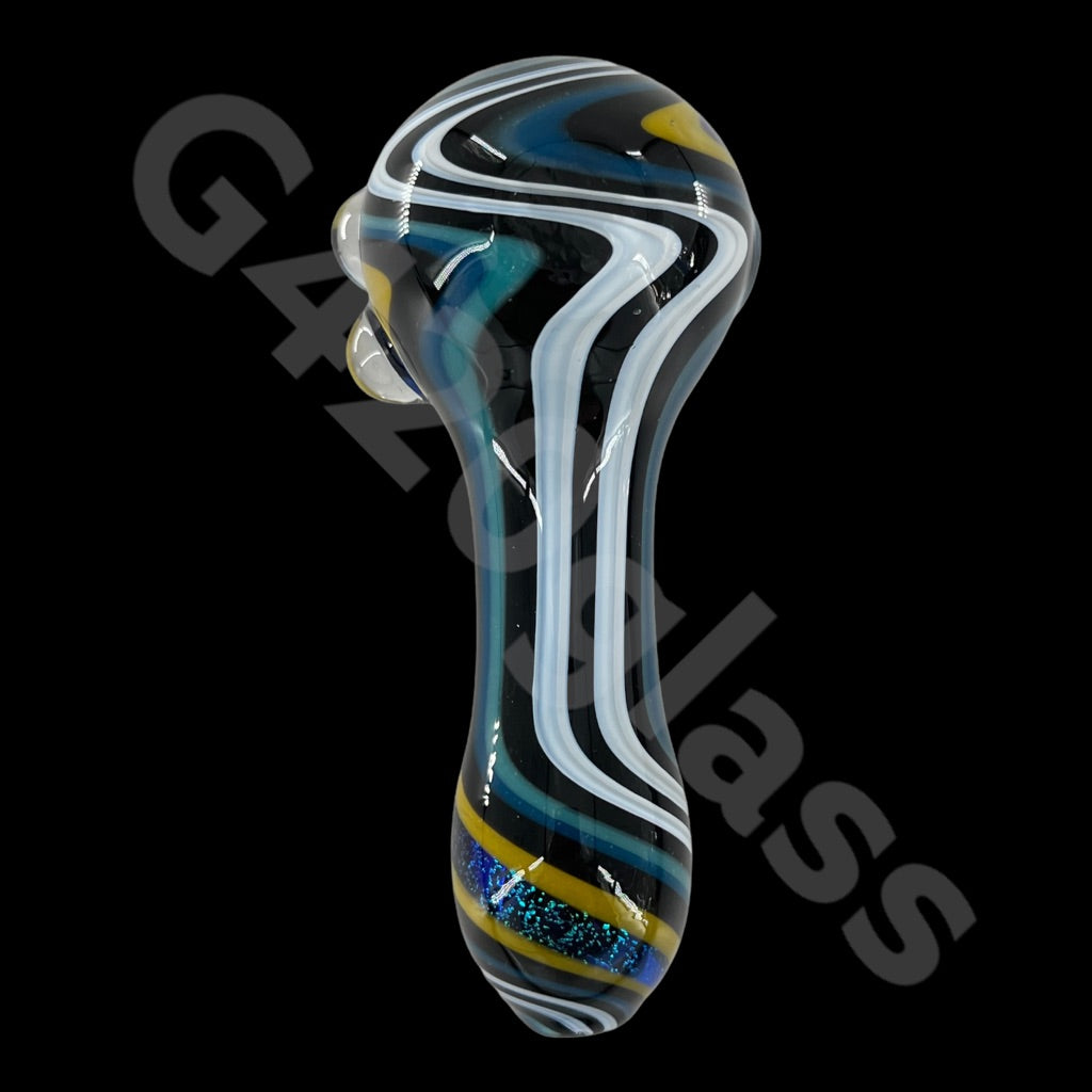 SP025   G420glass 4 Inch Cosmic Journey Dichroic Hand Pipe  | Color Varies