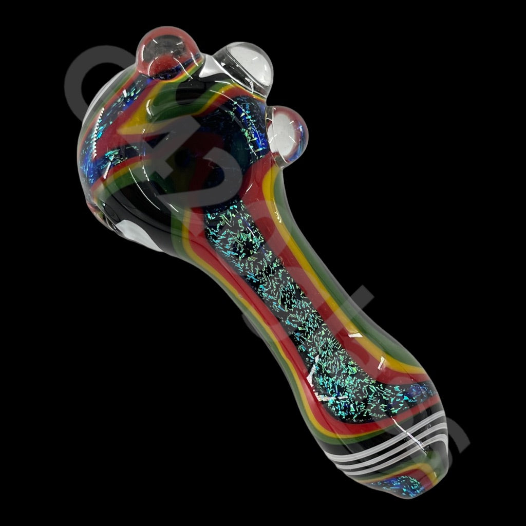 SP025   G420glass 4 Inch Cosmic Journey Dichroic Hand Pipe  | Color Varies