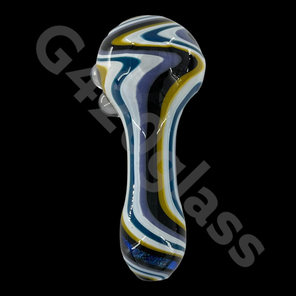 SP025   G420glass 4 Inch Cosmic Journey Dichroic Hand Pipe  | Color Varies