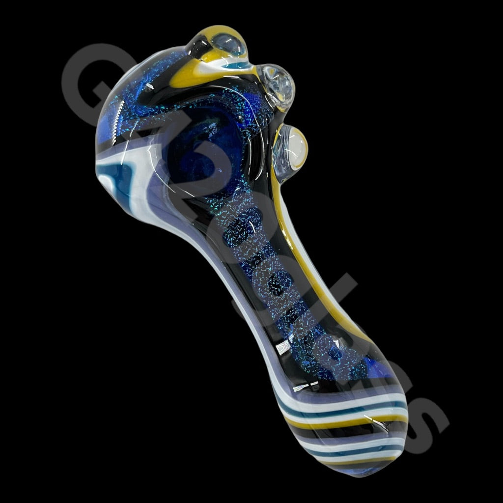 SP025   G420glass 4 Inch Cosmic Journey Dichroic Hand Pipe  | Color Varies