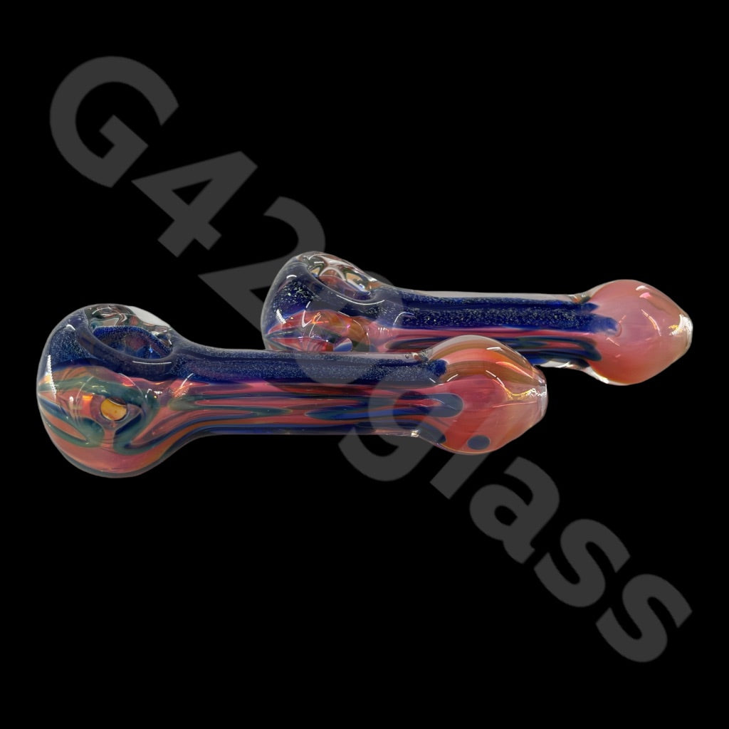 SP015   4 Inch Dichroic Hand Pipes | Gorgeous Pattern | USA stock