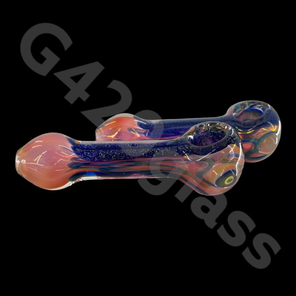 SP015   4 Inch Dichroic Hand Pipes | Gorgeous Pattern | USA stock