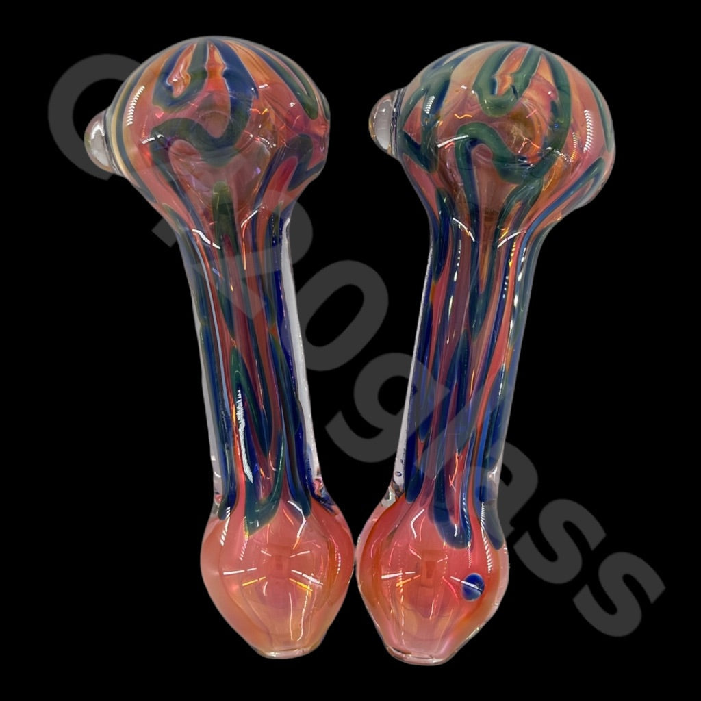 SP015   4 Inch Dichroic Hand Pipes | Gorgeous Pattern | USA stock